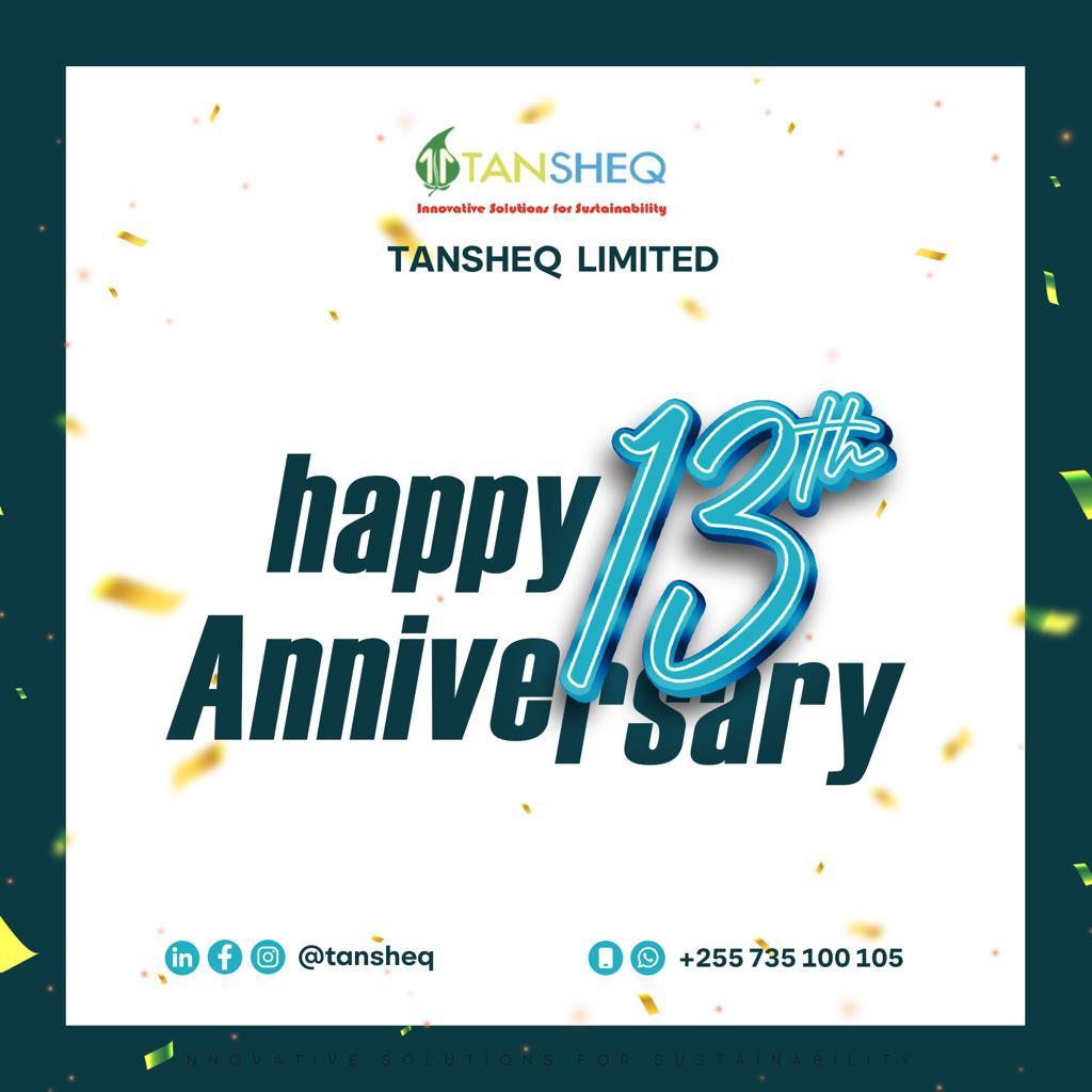 HAPPY 13TH ANNIVERSARY TO TANSHEQ LIMITED